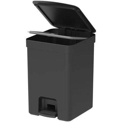 Lixeira de Pedal OU Cesto de Lixo para Cozinha Escritório Linha Trium 12 Litros Preto