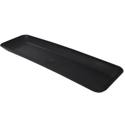 Kit 4 Petisqueiras Retangulares Prato De Petisco Coza Grande Preto