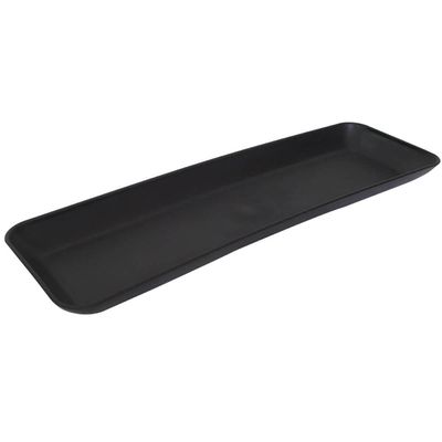 Kit 4 Petisqueiras Retangulares Prato De Petisco Coza Grande Preto