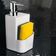 Dispenser Para Detergente Esponja 650ml Sabão Líquido Branco