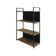 Estante C/04 Prateleiras 118x80x33cm C/fundo Yon Vermont Oak/est.preta Vermont Oak/est.preta