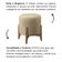 Kit 2 Puff Decorativo Para Sala Redondo Luxo Dallas Veludo Bege