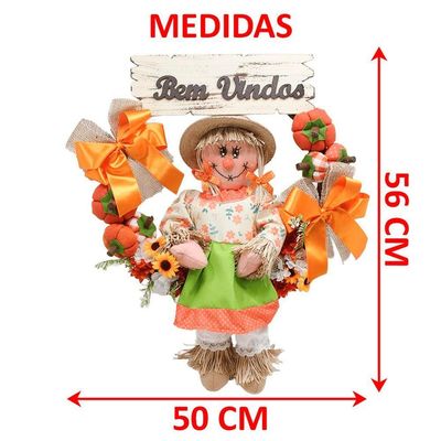 Guirlandas Espantalhos Casal Festa Junina Fazenda Xará 50cm