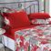 Jogo De Cama Malha Lençol 100% Algodão Primavera 4 Peças King - Floral elegante na cor Vermelho