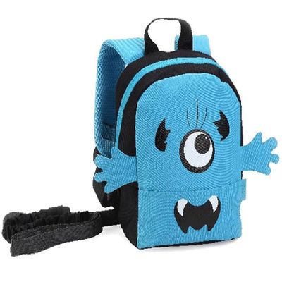 Mochila Pré Escolar Monstrinho 26cm Com Alça Guia - Denlex