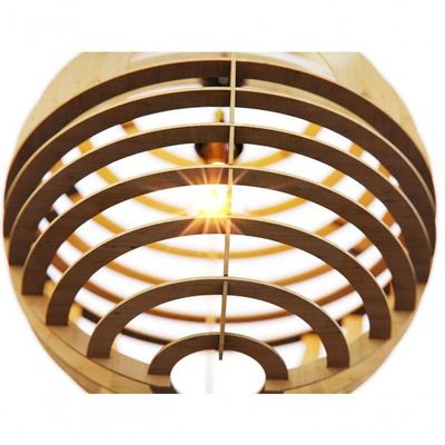 Luminária Teto Tipo Pendente Netuno Mdf - Completa Mdf Cru