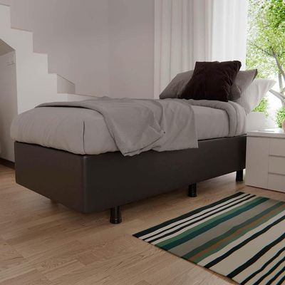 Base Box Para Cama Solteiro 88x188cm Liz S05 Sintético Preto - Mpozenato