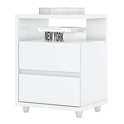Mesa De Cabeceira Campeche Branco Brilho – Henn