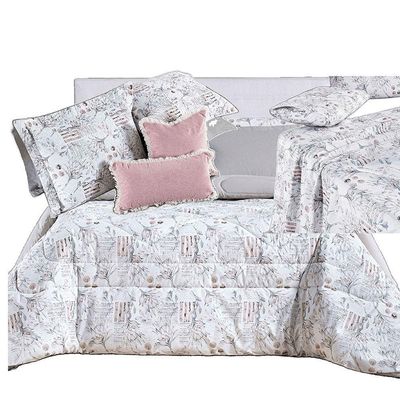 Kit Coordenado Edredom, Cobre Leito E Lençol Sensuale Queen Protea 8 Peças - 80% Algodão, 20% Poliéster