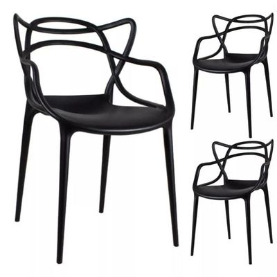 Kit Com 3 Cadeiras Allegra Resistente Design Moderno E Conforto Para Sala, Escritório E área Externa
