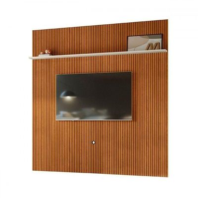 Painel New Guaporé Para 75 Polegadas Do Piso Ao Teto - Madetec Cinamomo Off White