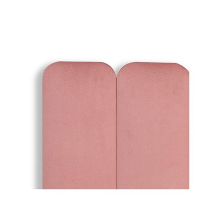 Cabeceira King Kit 10 Placas Modelo Arredondada - Suede Rosê