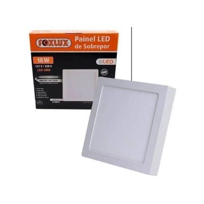 Kit 3 Painel Led 18w Downlight 6500k Quad Embutir Biv Foxlux
