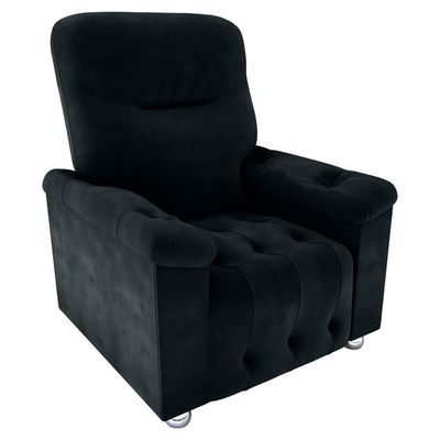 Poltrona Reclinável York Veludo Inca Preto
