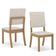 Cadeira Para Mesa De Jantar Milla Kit 2 Peças Nature Linho - Henn