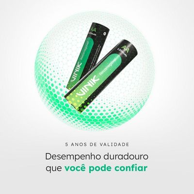 Pilha Recarregável Aa C-2 - 2200mah 1.2v - Vp2ab2r