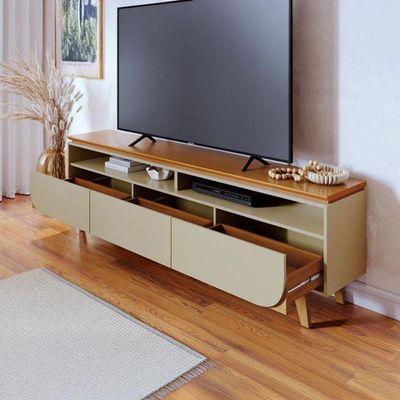 Rack Bancada Selene Para De 75 Polegadas - Madetec Cumaru Opala