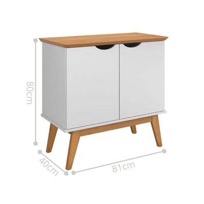 Buffet Com 2 Portas Colombo Branco Acetinado
