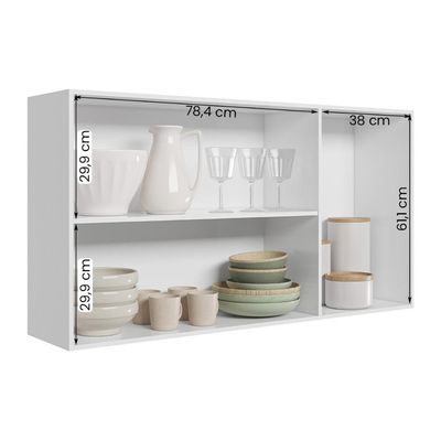 Armario Aereo De Cozinha Intenza 120 Cm Com 3 Portas Branco