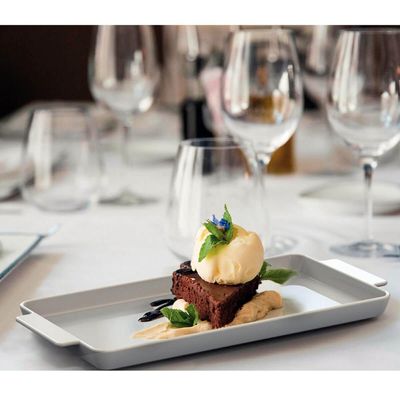 Jogo 4 Travessas com Alças Porcelana Tramontina Sobremesa Entradas Restaurante