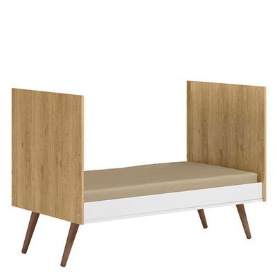 Berço Americano Q Encanto 3820 Retrô Freijó Toq Branco Acetinado - Qmovi