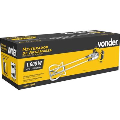 Misturador Elétrico de Tintas Argamassa Gesso com 2 Pás 220V 1600w Vonder Mav1602