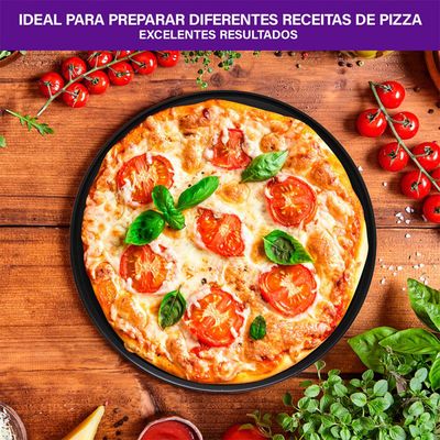 Forma de Pizza Rochedo Dura+ 35cm Vermelho Vermelho