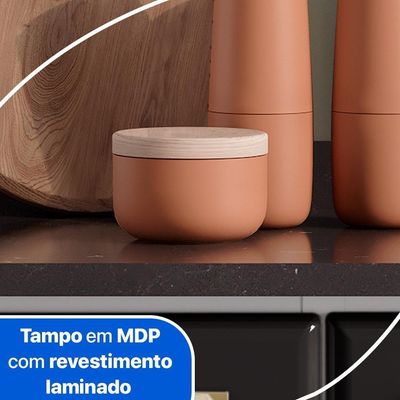 Balcão De Cozinha De Aço Triplo Telasul Diamante C/ Tampo