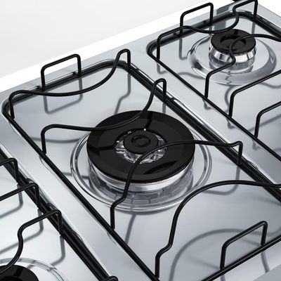 Fogão 5 Bocas Dako com Mesa Inox Supreme Tripla Chama Bivolt