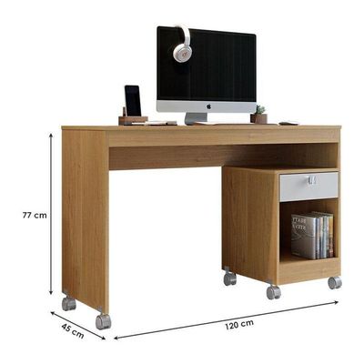 Mesa Para Computador Giga Cinamomo Off White - Valdemóveis