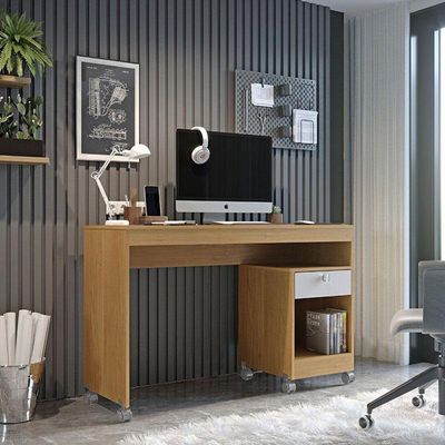 Mesa Para Computador Giga Cinamomo Off White - Valdemóveis