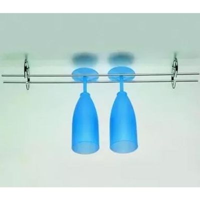 2 Suportes Organizadores De Armário Porta Taças Cromado 42cm