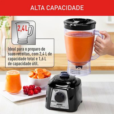 Liquidificador ARNO Power MIX ESSENTIAL LQ19 700W PR 127V Preto / 127V