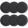 Jogo 6 Pratos Rasos Orgânicos Preto 26,5cm Cerâmica Stoneware Sushi Sashimi Porto Brasil