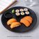 Jogo 6 Pratos Rasos Orgânicos Preto 26,5cm Cerâmica Stoneware Sushi Sashimi Porto Brasil