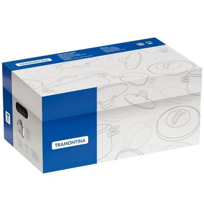 Jogo de 6 Panelas Tramontina Solar Aço Inox Fundo Triplo Baquelite Cabos