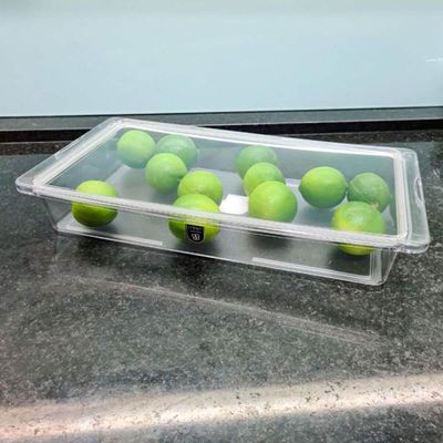 Travessa Hermética Retangular com Tampa 4,8L Transparente Frutas Legumes Verduras Crippa