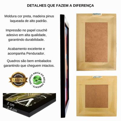 Quadro Decorativo Bebida Around The World 33x43 Cm