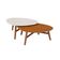 Mesa De Centro Para Sala Organica Manaus Base Madeira Kit 2