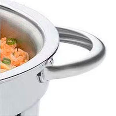 Rechaud Banho-Maria Tramontina Inox com Tampa de Vidro - 4L - 28cm Inox e Transparente
