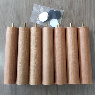 Kit 7 Pe Para Cama Box Casal Pés De Madeira 20cm Pé Palito Pés Para Móveis Mel