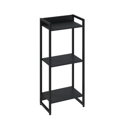Estante Dynamica 45x30x104cm C/03 Prateleiras Preto ônix / Est.preta Preto ônix / Est.preta