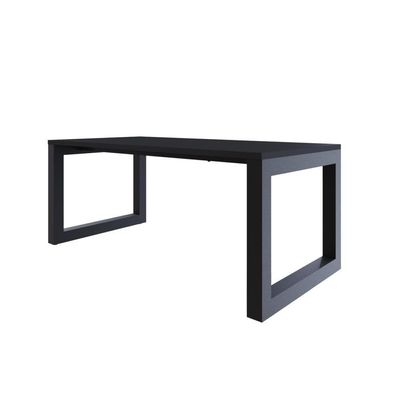 Mesa De Jantar Bronx 180x90x77cm Brmj9180 Preto Tx - Est.preta Preto Tx/est.preta
