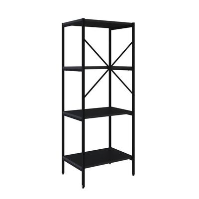 Estante C/04 Prateleiras 118x45x33cm Tub Tueh1144 Preto ônix - Est.preta Preto ônix / Est.preta