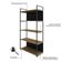 Estante C/05 Prateleiras 152x80x33cm C/fundo Yon Vermont Oak/est.preta Vermont Oak/est.preta