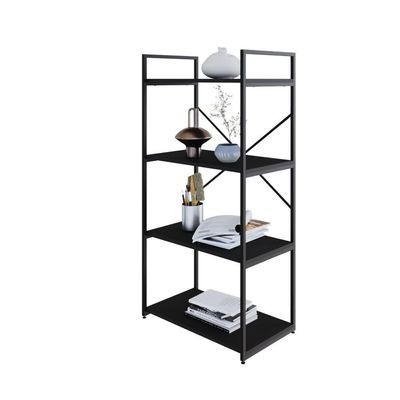 Estante C/04 Prateleiras 118x60x33cm Yon Preto Tx/est.preta Preto Tx/est.preta