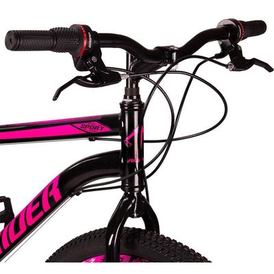 Bicicleta 29 Raider Sport Aço 21 Marchas Freio A Disco Preto+rosa