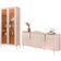 Kit Aparador Buffet Lia Com Cristaleira Tarsila Orgânico D05 Off White Freijó