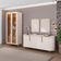 Kit Aparador Buffet Lia Com Cristaleira Tarsila Orgânico D05 Off White Freijó
