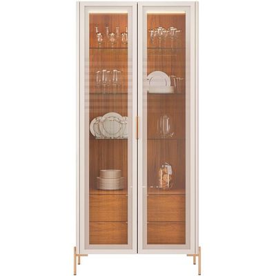 Kit Aparador Buffet Lia Com Cristaleira Tarsila Orgânico D05 Off White Freijó